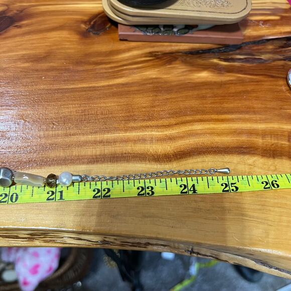 Lia Sophia Seascapes Mother Of Pearl Necklace & Earrings Set NEW Chunky Pearls - Picture 3 of 10